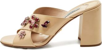 Prada Sandali con design a incrocio - Toni neutri