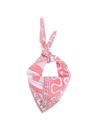 Pucci Geometric-Printed Silk Scarf - Pink