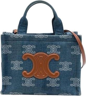 Celine Pre-owned Denim Satchel - Dames - Vintage Shopper - Blauw - ONE Size - Denim - Vintage