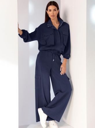 Heine Shirtjacke HEINE Jersey-Jacke, Damen, Gr. 34, blau (marine), 50% Modal, 44% Polyester, 6% Elasthan, unifarben, Shirts Shirtjacke