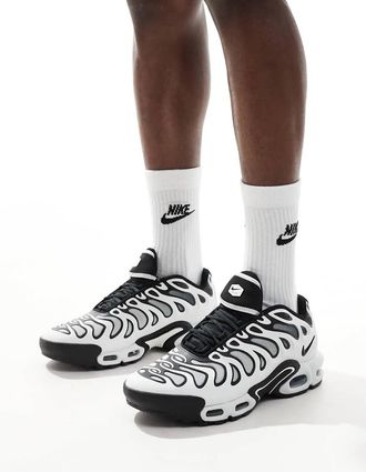 Nike Air Max Plus Drift sneakers in white and black