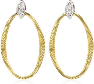 Marco Bicego Marrakech Onde Collection 18K Yellow Gold And Diamond Link Stud