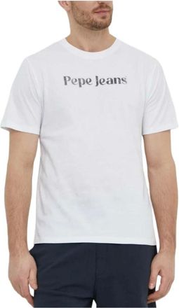Pepe Jeans London T-Shirts, male, White, 2XL, Clifton T-Shirt