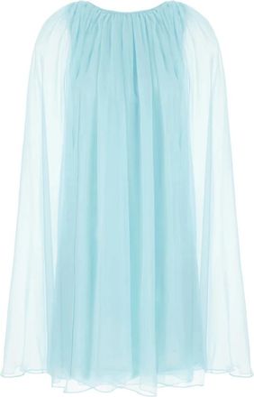 Max Mara Footing Flared Dress - Dames - Korte kleedjes - Blauw - S - Chiffon - Kleedjes