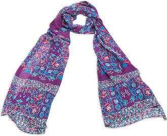 Roberto Cavalli Sciarpa con motivo a fiori - Viola