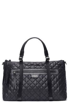 MZ Wallace Medium Park Quilted Nylon Satchel in Black at Nordstrom