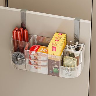 OEM Bolsa De Almacenamiento Interior Para Puerta De Armario De Cocina, Pel&iacute;cula De Pl&aacute;stico, Gancho Trasero Multifuncional Para Puerta De Armario, Cesta C