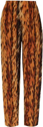 Balenciaga Pantaloni dritti con stampa - Marrone