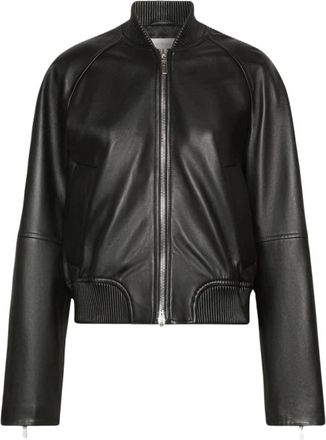 Max Mara Bomberjack in nappa - Dames - Bomber jackets - Zwart - XS - Leer - Jassen
