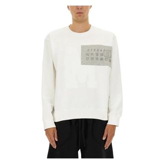 Maison Margiela Sudadera con motivo de n&uacute;meros - Sweatshirts & Hoodies - Hombre - Blanco - XL