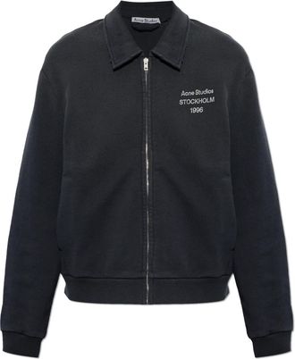 Acne Studios Katoenen Cardigan Met Logo - Heren - Vesten - Zwart - Xl/2Xl - Katoen - Truien & Vesten