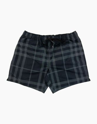 Burberry Mens Burberry Guildes Check Swim Short Carbon Blue Ip Check - Black - Size: 35/34/32