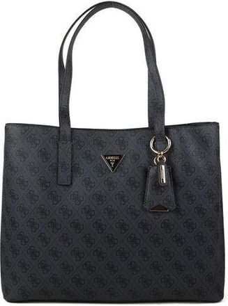 Guess Womens Tote Bag Coal Logo Polyurethane - Tote-Bags