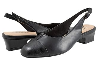 Trotters Dea Womens Shoes Black Embossed : 7.5 M (B), Leather