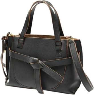 Loewe Pre-owned Handbags, female, Black, Size: ONE SIZE Pre-owned Leather Shoulder Bag