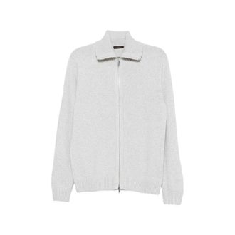 Zanone Zip-up Ribbed-collar Cardigan