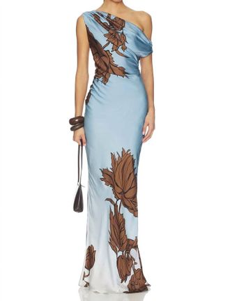 Rococo Sand Cady Dress In Blue
