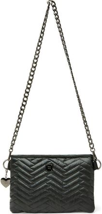 Think Royln Almost Famous Quilted Crossbody Bag in Pearl Black at Nordstrom