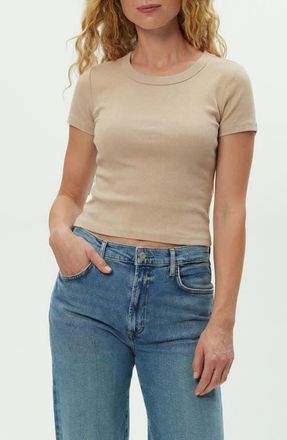 Michael Stars Mimi Crop T-Shirt in Macadamia at Nordstrom
