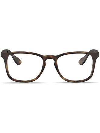 Ray-Ban tortoiseshell-effect glasses - unisex - Acetate - 50 - Brown