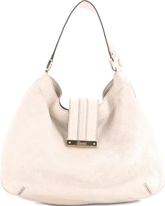 Gucci New Ladies Web Guccissima Leather Medium hobo bag - Beige
