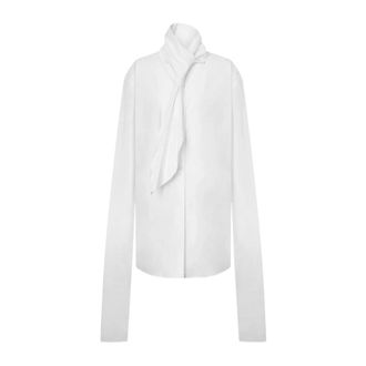 Alberta Ferretti Alberta Ferretti, Blouses, female, White, Size: S Lavalli&egrave;re Collar Shirt