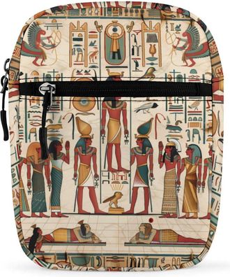 Generic Vintage Ancient Egyptian Pharaoh Statue Crossbody Bag Adjustable Satchel Cute Shoulder Bag Lightweight Sling Bags