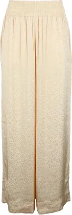Attic and Barn Relaxed Wide-Leg Trousers in Soft Viscose Fabric