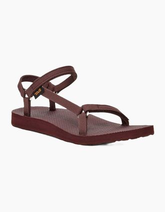 Teva Womens Teva Original Universal Slim Womens Rum Raisin Sandals - Red - Size: 7