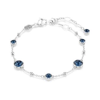 Swarovski Elegante Kristallen Armband in Blauw - Dames - Armbanden - Grijs - ONE Size - Accessoires