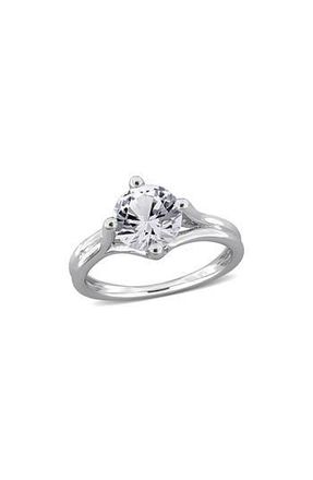 Delmar Created White Sapphire Solitaire Ring in Silver at Nordstrom Rack, Size 7