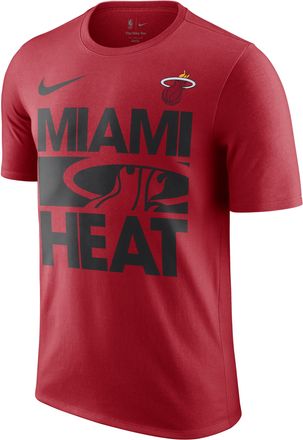 Nike Miami Heat Courtside Nike Mens NBA T-Shirt in Red | HQ0593-608
