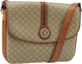 Celine Pre-owned Cross Body Bags, female, Beige, Size: ONE SIZE Pre-owned Vintage Canvas Shoulder Bag