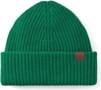 Mulberry Chunky Ribbed Beanie in Emerald at Nordstrom