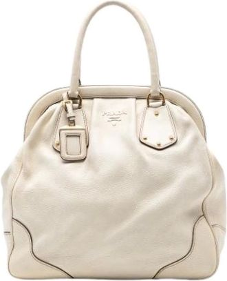 Prada Pre-owned Handbags, female, White, Size: ONE SIZE Pre-owned Vintage Tote