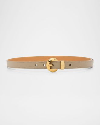 Loewe Pebble Leather Skinny Belt