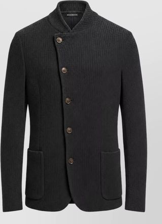 Emporio Armani chenille single-breasted coat