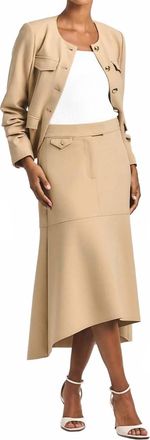 Derek Lam Nicolette Midi Skirt In Camel