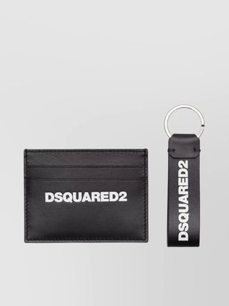 Dsquared2 leather keychain card holder gift set