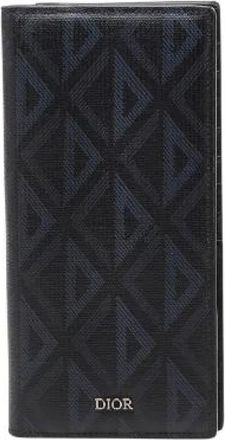 Dior Pre-owned Wallets, male, Blue, Size: ONE SIZE Pre-owned CD Diamond PVC Long Wallet