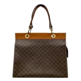 Celine Pre-owned Handbags, female, Brown, Size: ONE SIZE Pre-owned Macadam PVC Leather Handbag