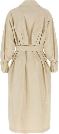 Max Mara Womens Beige Cotton Coat Clothing