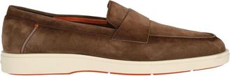 Santoni Mocassin - Heren - Loafers - Bruin - 41 1/2 EU - Su&egrave;de - Schoenen