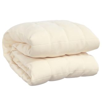 vidaXL Vidaxl - Manta Con Peso Tela Color Crema Claro 220x260 Cm 11 Kg