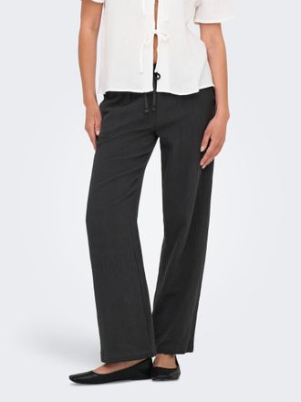 Jacqueline de Yong Schlupfhose JDY JDYTHEIS LIFE WIDE PANT WVN NOOS, Damen, Gr. XS, L&auml;nge 32, grau (phantom), Web, Obermaterial: 100% Baumwolle, unifarben, relaxed fit k