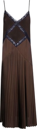 Twin-Set Dress Long Sleeve Darkness Brown Black