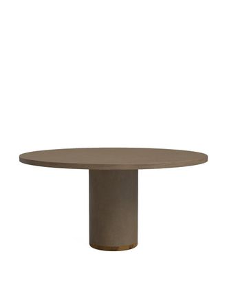 Hannun Mesa de comedor de microcemento en color tierra 150 cm