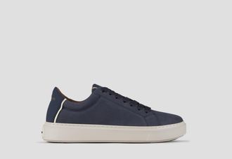 Alexander Smith London Man in blue nubuck and leather heel