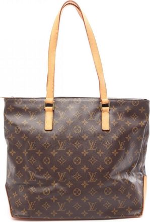 Louis Vuitton Brown Pvc Coated Canvas Leather Handbag Tote Bag (Pre-Owned)