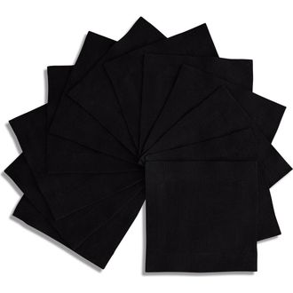 Solino Home Linen Cocktail Napkins - Sonoma, 6 x 6 in Black at Nordstrom, Size Small